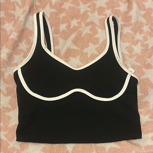 Women's Black and White Bralette